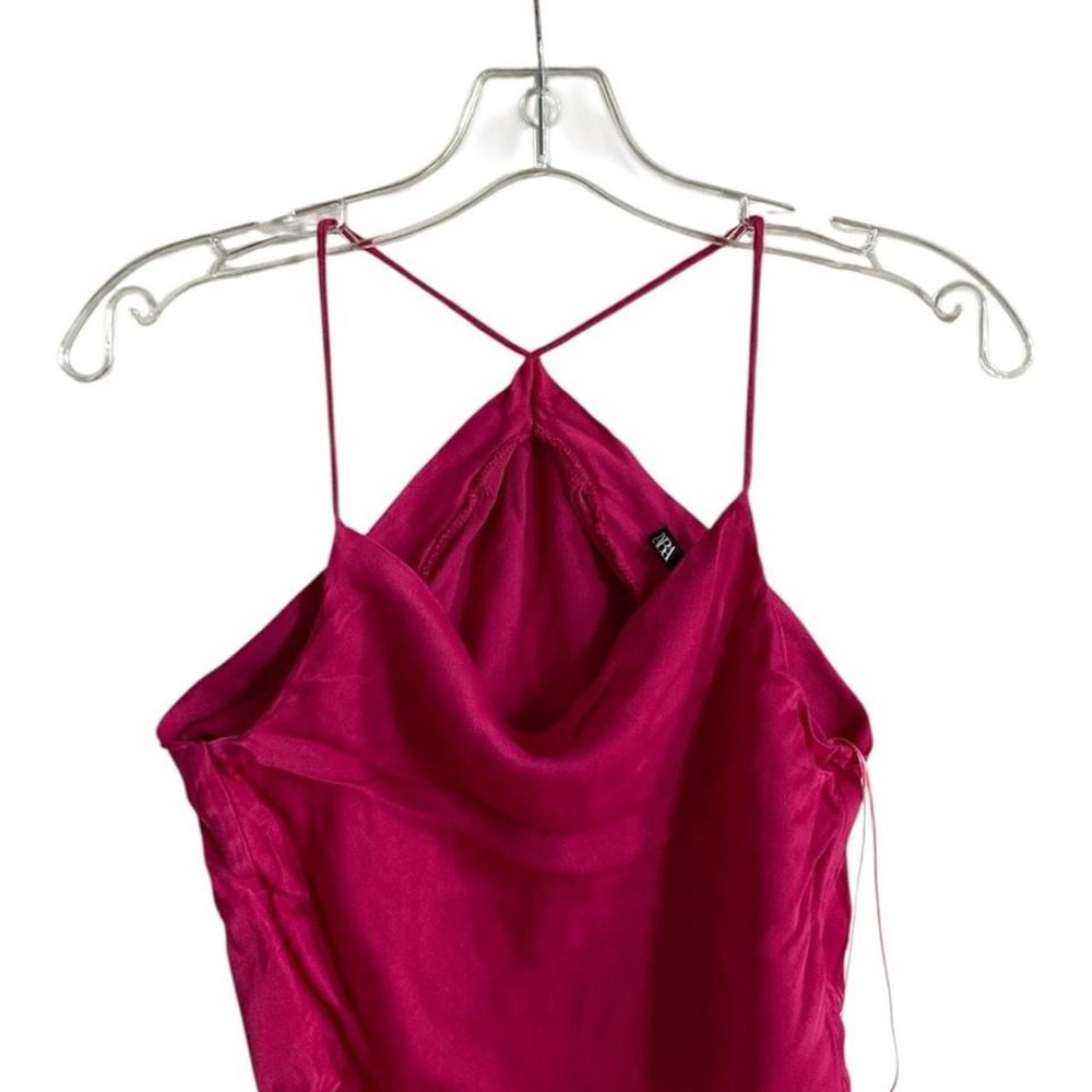 Zara Pink satin crop top